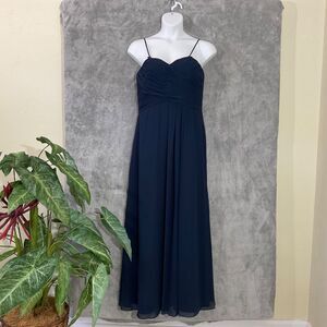 Camille La Vie  Evening Maxi Gown women’s  Size 14 Blue pleated gathered bodice